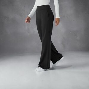 HALARA Wide-Leg Mid-Waist Pants in Black NWT